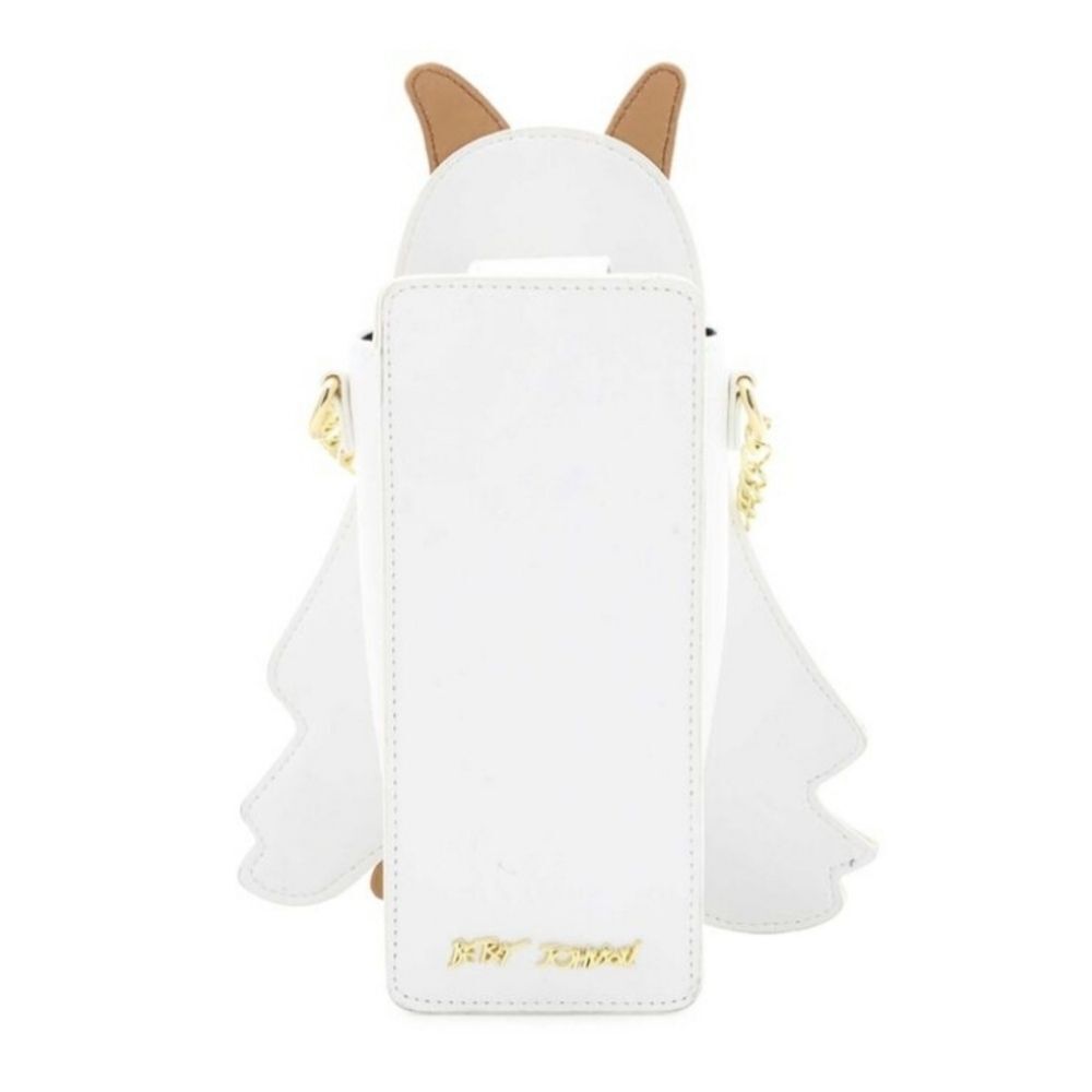 Betsey Johnson GLOW IN THE DARK GHOST DOG XOSPOOKY WHITE CROSSBODY NWT - Picture 2 of 12